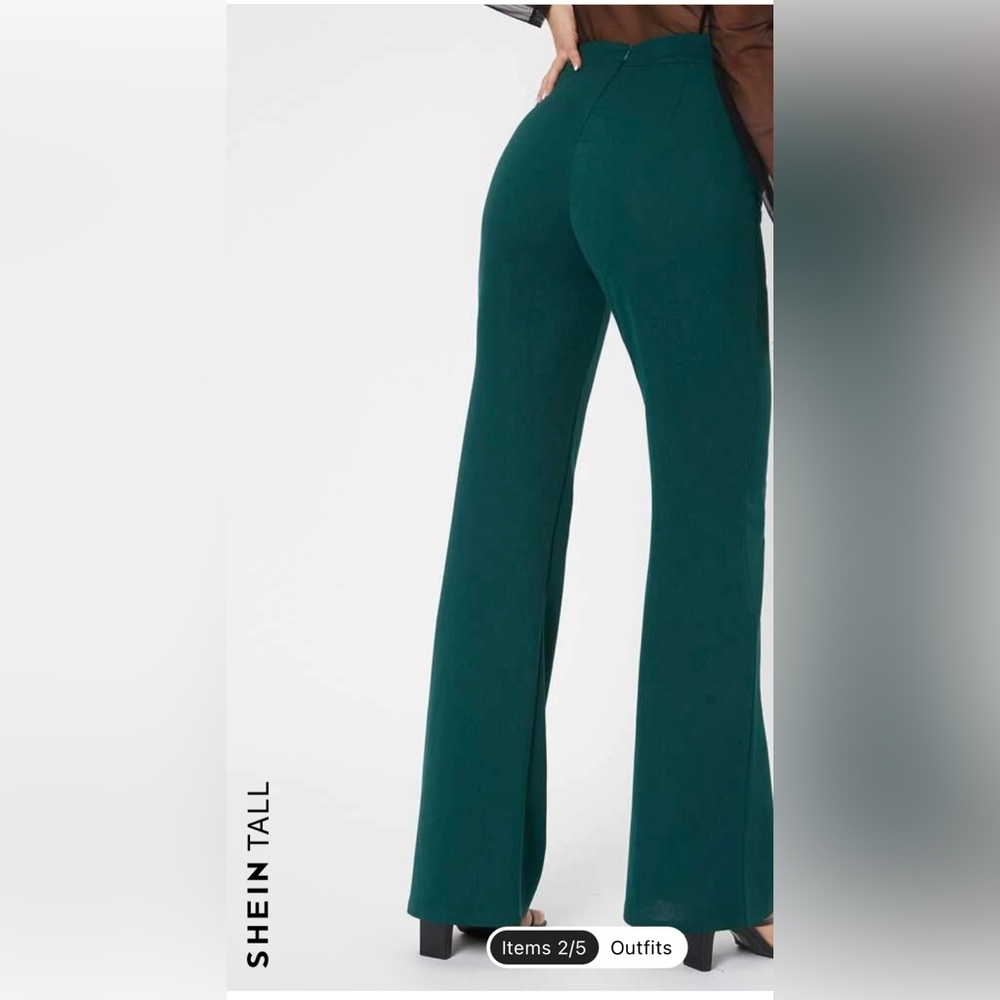 Shein Tall emerald green dress pants